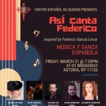 ASÍ CANTA FEDERICO Announced At Centro Español de Queens This March