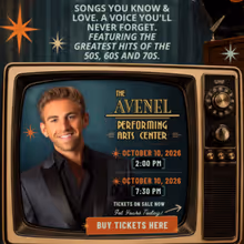 Chris Ruggiero Returns To The Avenel Performing Arts Center