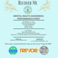 Recover Me Announces Film And Visual Arts Mental Health Awareness Fundraiser