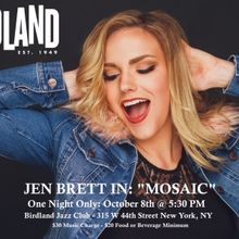 Jen Brett Will Play Birdland With MOSAIC On October 8th