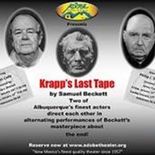 The Adobe Theater Next Presents Samuel Beckett's KRAPP'S LAST TAPE