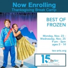 TexARTS Announces Upcoming School Holiday Camps