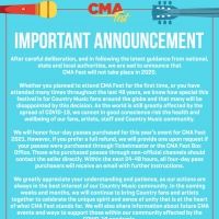 CMA FEST 2020 Has Been Cancelled