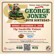 Nancy Jones & Friends to Celebrate GEORGE JONES' 95th Birthday at Nashville Palace