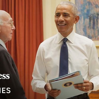 Barack Obama Gives Larry David Notes in New Behind-the-Scenes Clip