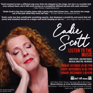 Eadie Scott's LISTEN TO THE MUSIC to Play Don't Tell Mama