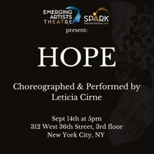 Leticia Cirne Brings HOPE to The Spark Theatre Festival NYC