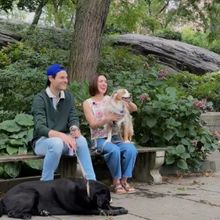 Exclusive: Evan Alexander Smith & Liana Hunt Cuddle up with Their Broadway Pets, Phoe