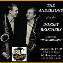 ANDERSONS PLAY THE DORSEY BROTHERS Set for Birdland Next Month
