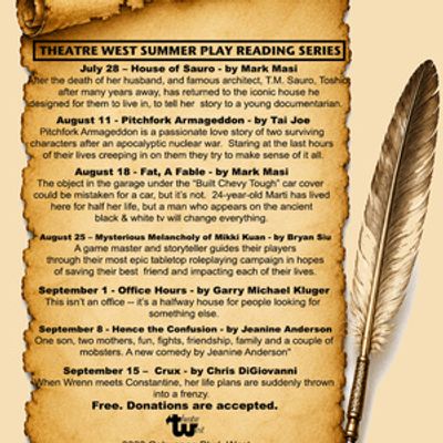 Theatre West Summer Reading Series to Launch With HOUSE OF SAURO