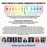 Broadway Producer Tom Kirdahy Hosts Fundraiser For Margaret Good, Featuring Sarah…