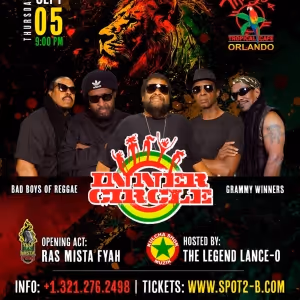 Inner Circle And Ras Mista Fyah To Perform in Orlando