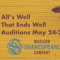 Auditions For Madison Shakespeare Company's ALL'S WELL THAT ENDS WELL to Take Place M