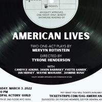 Mervyn Rothstein's AMERICAN LIVES Comes to the Guild Hall Stage in March