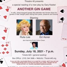 Ed Asner And Ruta Lee to Star in ANOTHER GIN GAME at Theatre 40 in July
