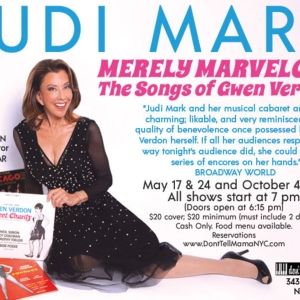 Judi Mark Comes to Don't Tell Mama This Month