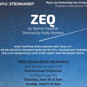 New Plays For Young Audiences to Present ZEQ by Ramon Esquivel This Summer