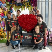 Photos: HADESTOWN Cast Visits 'The Hadestown Heart' On View At SKY BLOOM At Edge Huds