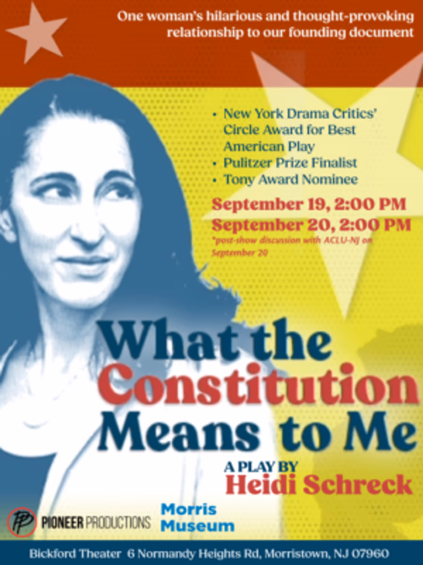Special: What the Constitution Means to Me at Pioneer Productions Company/Morris Museum in Morristown Image
