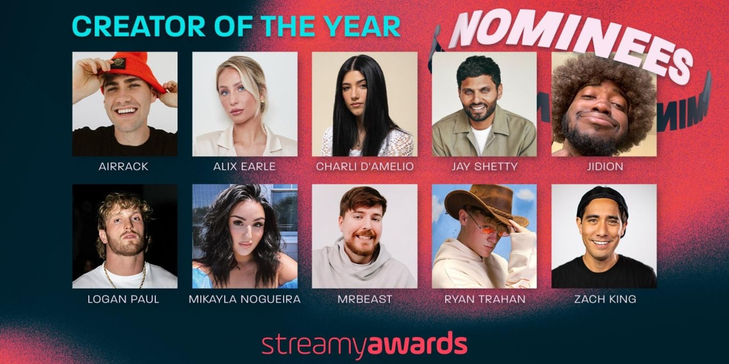 2023 Streamy Awards Announce Host & Nominees Including the Jonas Brothers, Kate Hudson, Dylan Mulvaney, Meghan Trainor, Sam Smith, & More  Image