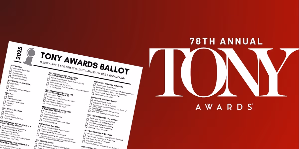 2025 Tony Awards Printable Ballot