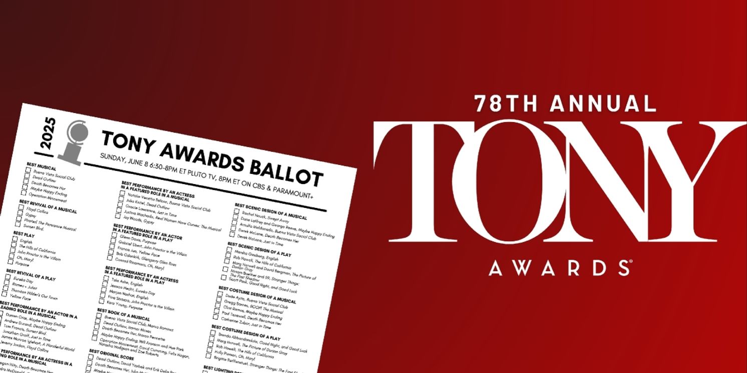 2025 Tony Awards Printable Ballot  Image