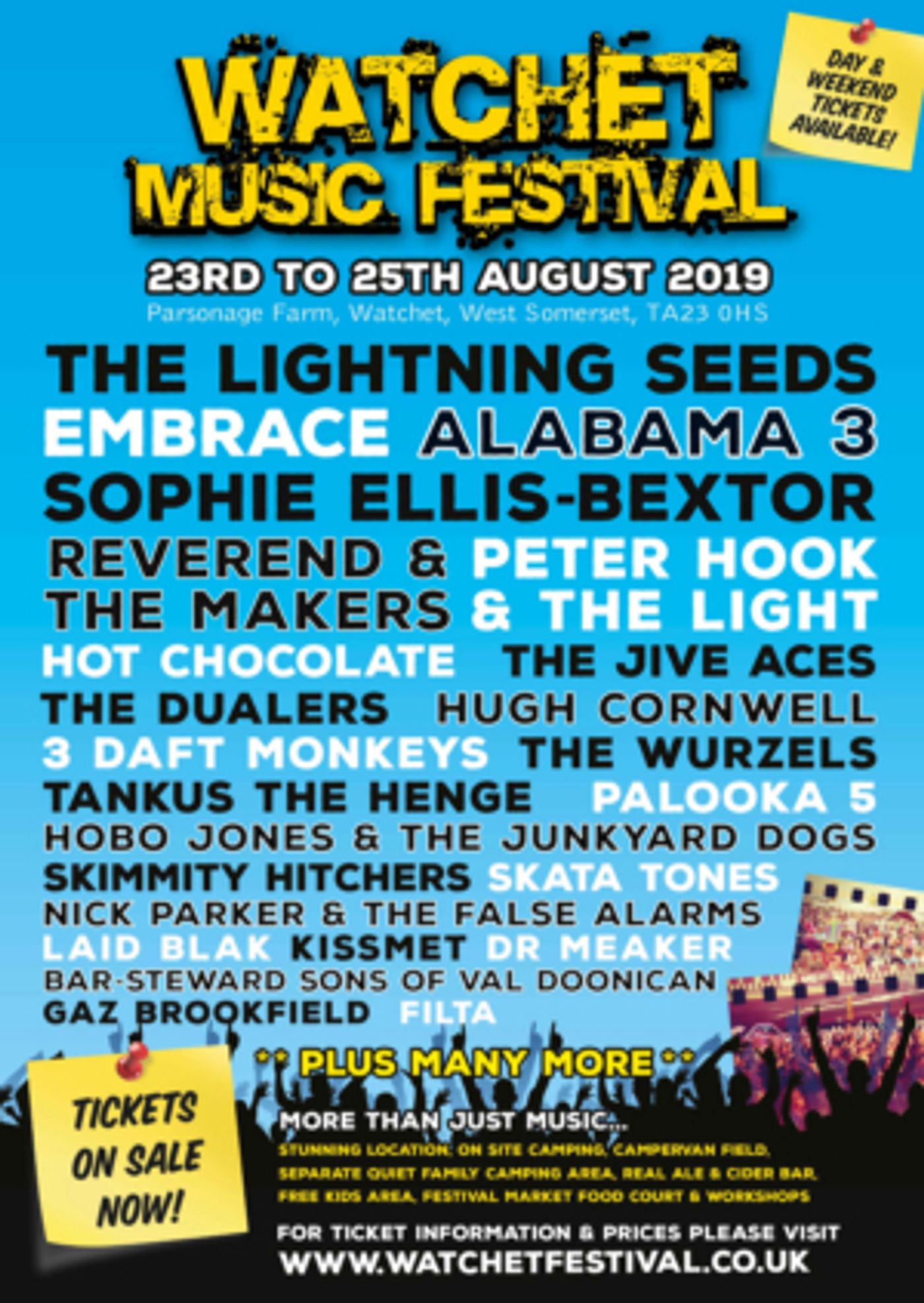 Watchet Festival Announces Full Lineup Featuring The Lightning Seeds, Embrace, Reverend & The Makers Watchet Festival Announces Full Lineup Featuring The Lightning Seeds, Embrace, Reverend & The Makers Image