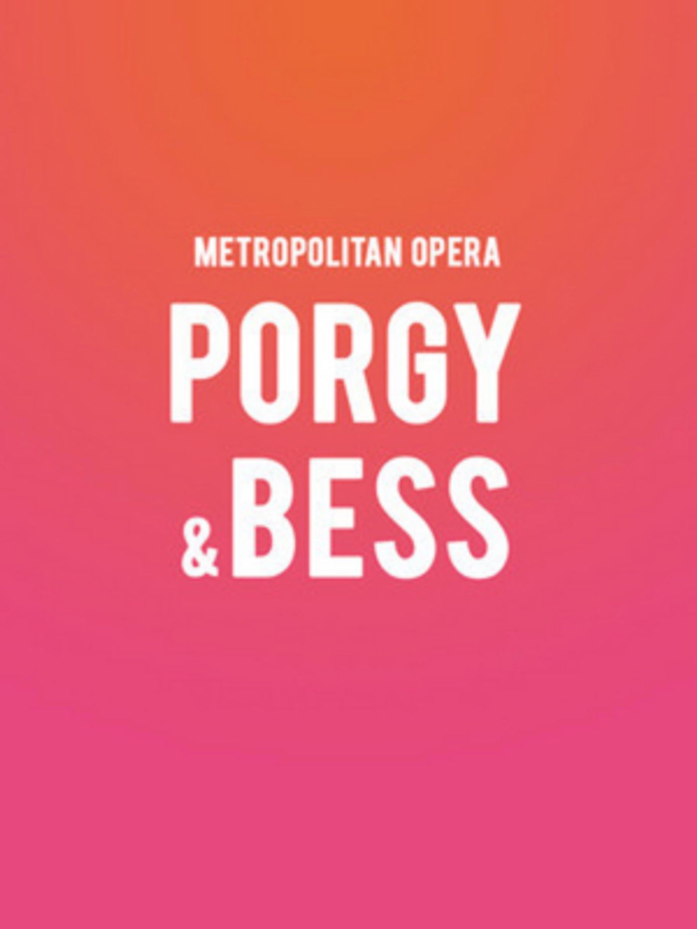 Win 2 House Seats To The Gershwins' PORGY & BESS At The Metropolitan Opera, Plus A Backstage Tour  Image