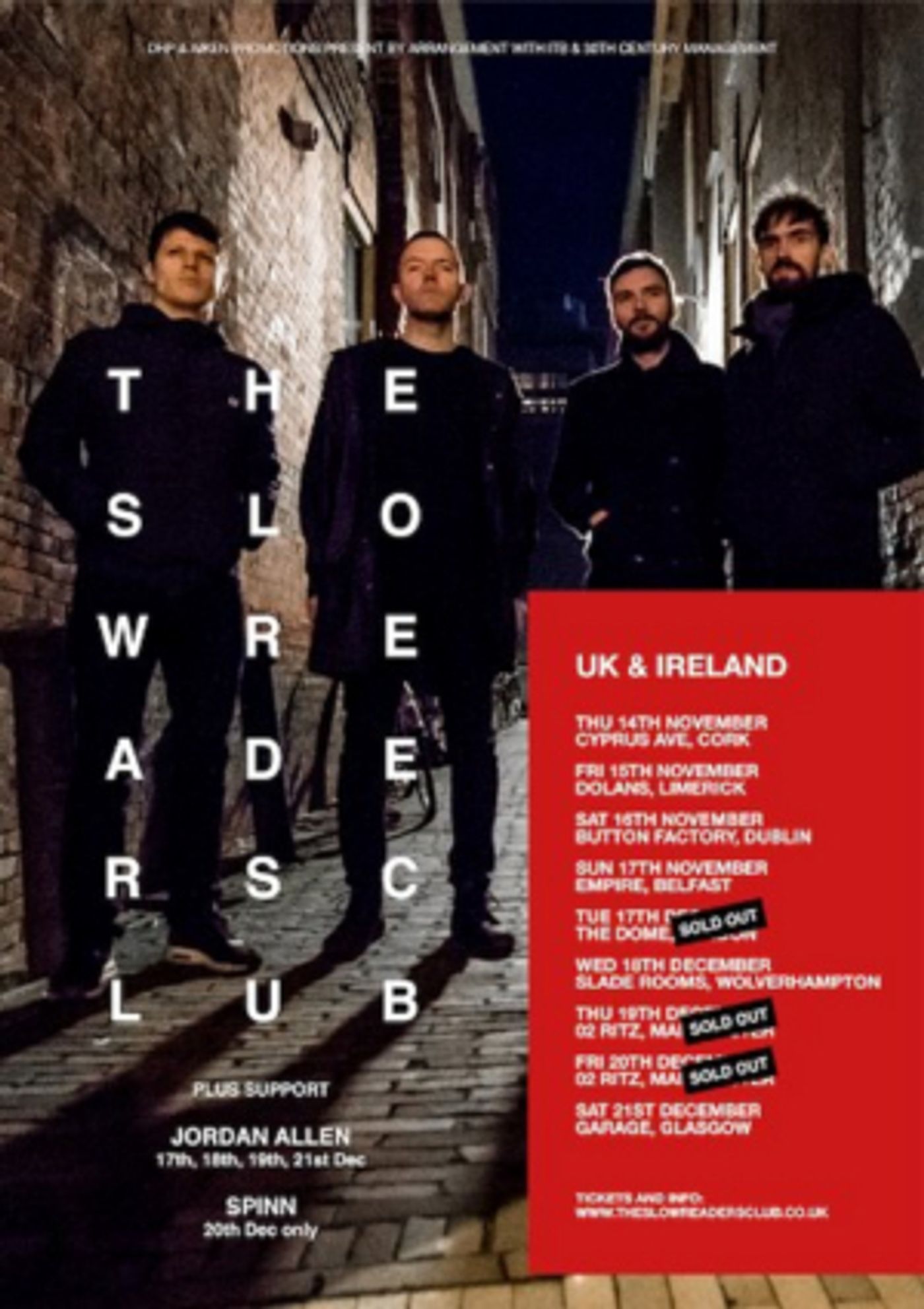 The Slow Readers Club Announce Additional Tour Dates  Image