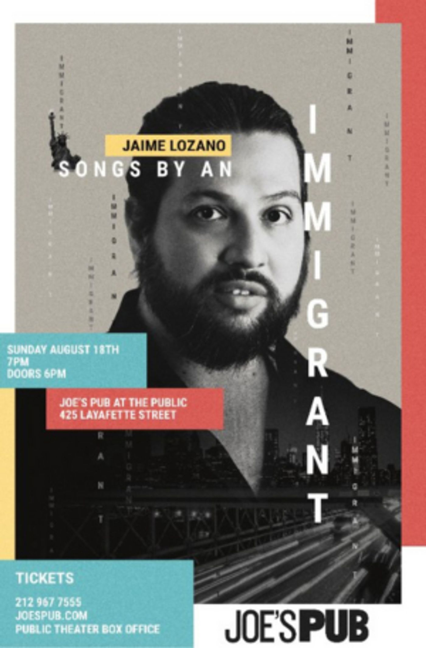 Jaime Lozano to Make Joe's Pub Debut with SONGS BY AN IMMIGRANT  Image