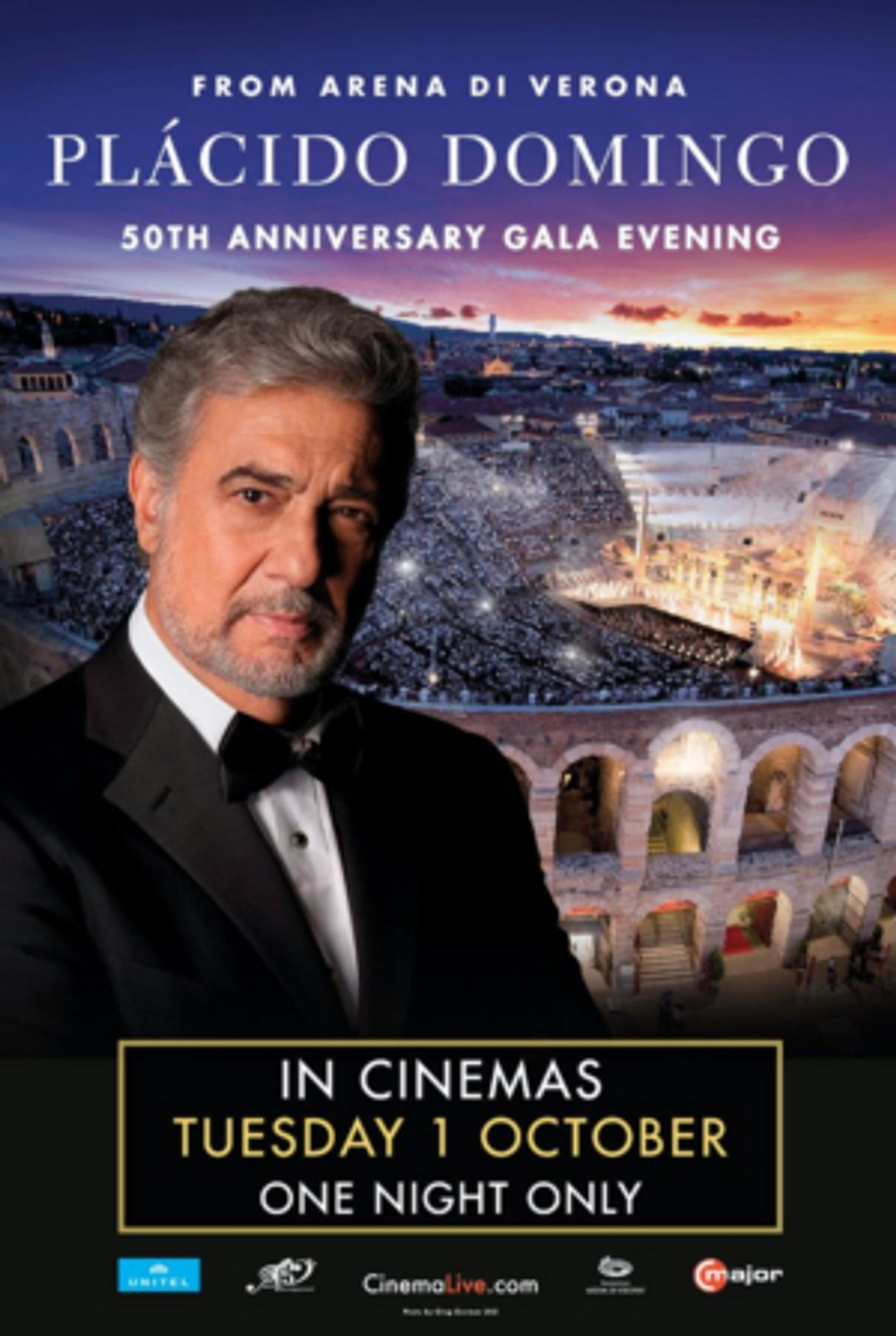 PLÁCIDO DOMINGO 50th Anniversary Gala Evening Comes To Cinemas For One Night Only PLÁCIDO DOMINGO 50th Anniversary Gala Evening Comes To Cinemas For One Night Only Image