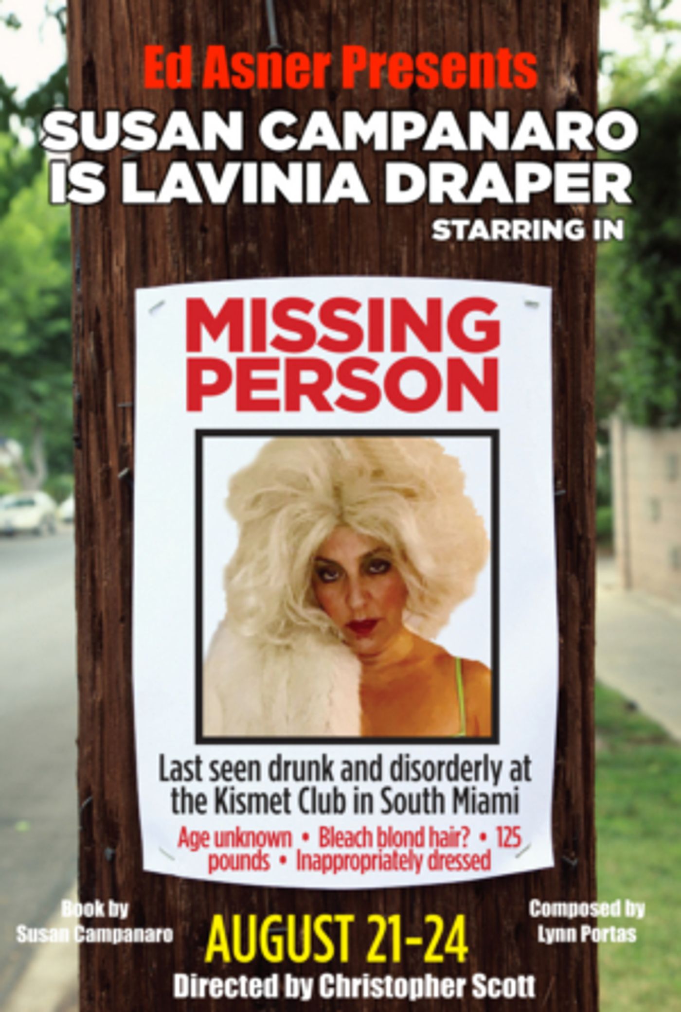 Ed Asner Presents Susan Campanaro as Lavinia Draper in MISSING PERSON  Image