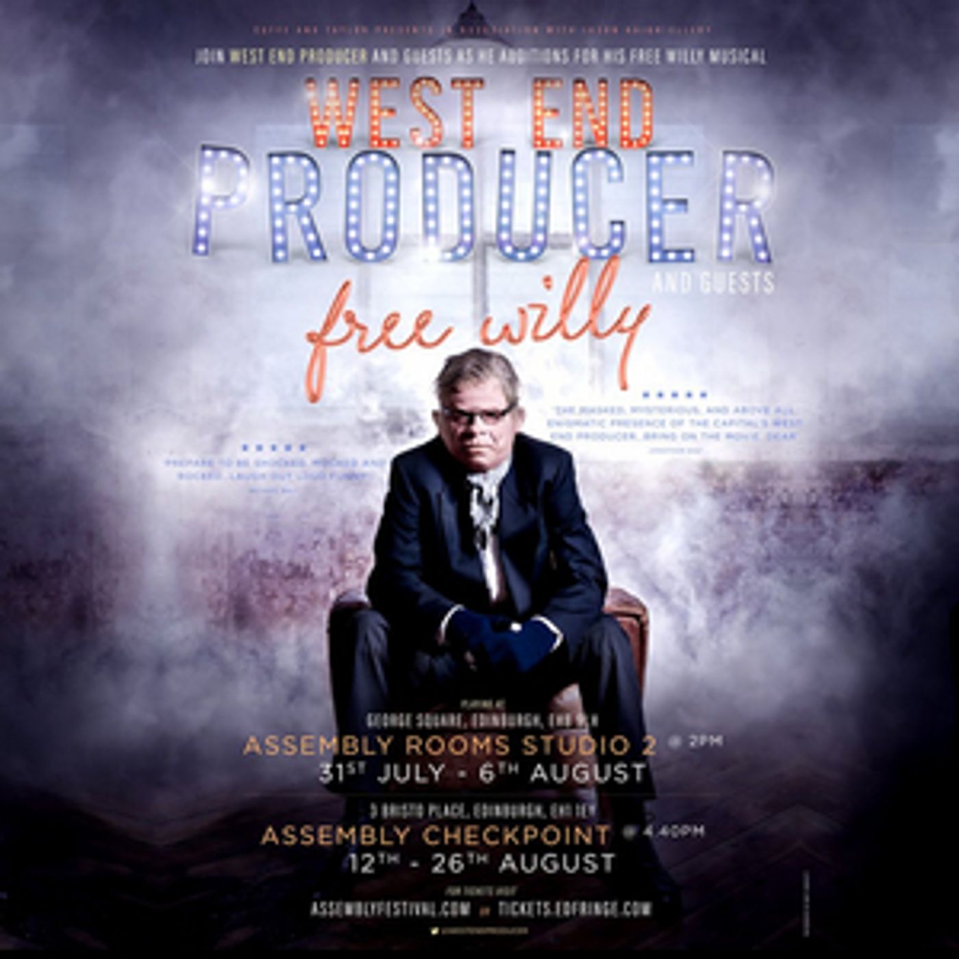 EDINBURGH 2019: Review: WEST END PRODUCER - FREE WILLY, Studio 2 @ Assembly Studios EDINBURGH 2019: Review: WEST END PRODUCER - FREE WILLY, Studio 2 @ Assembly Studios Image