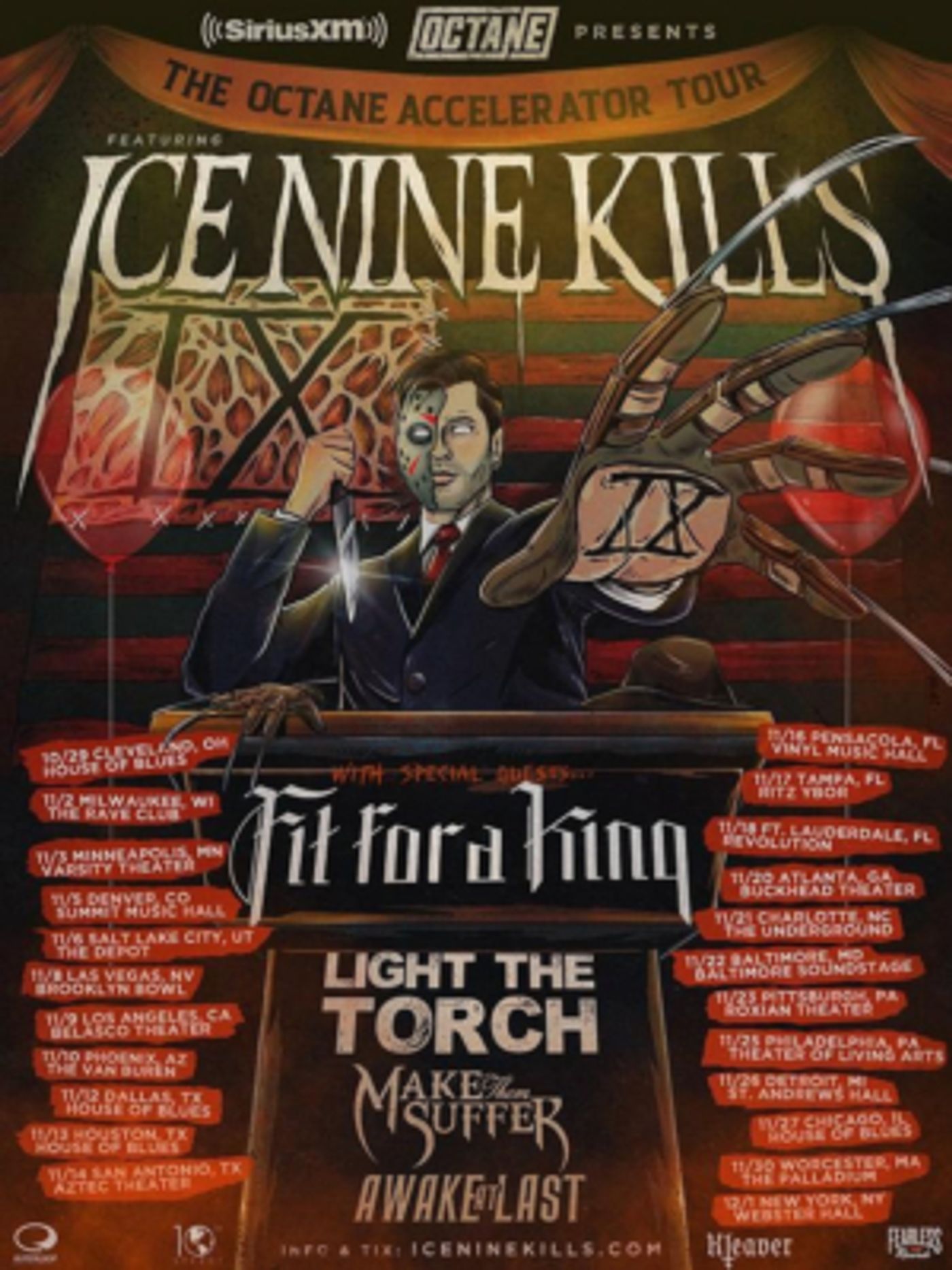ICE NINE KILLS To Headline SIRIUSXM Octane Presents 'The Octane Accelerator Tour'  Image