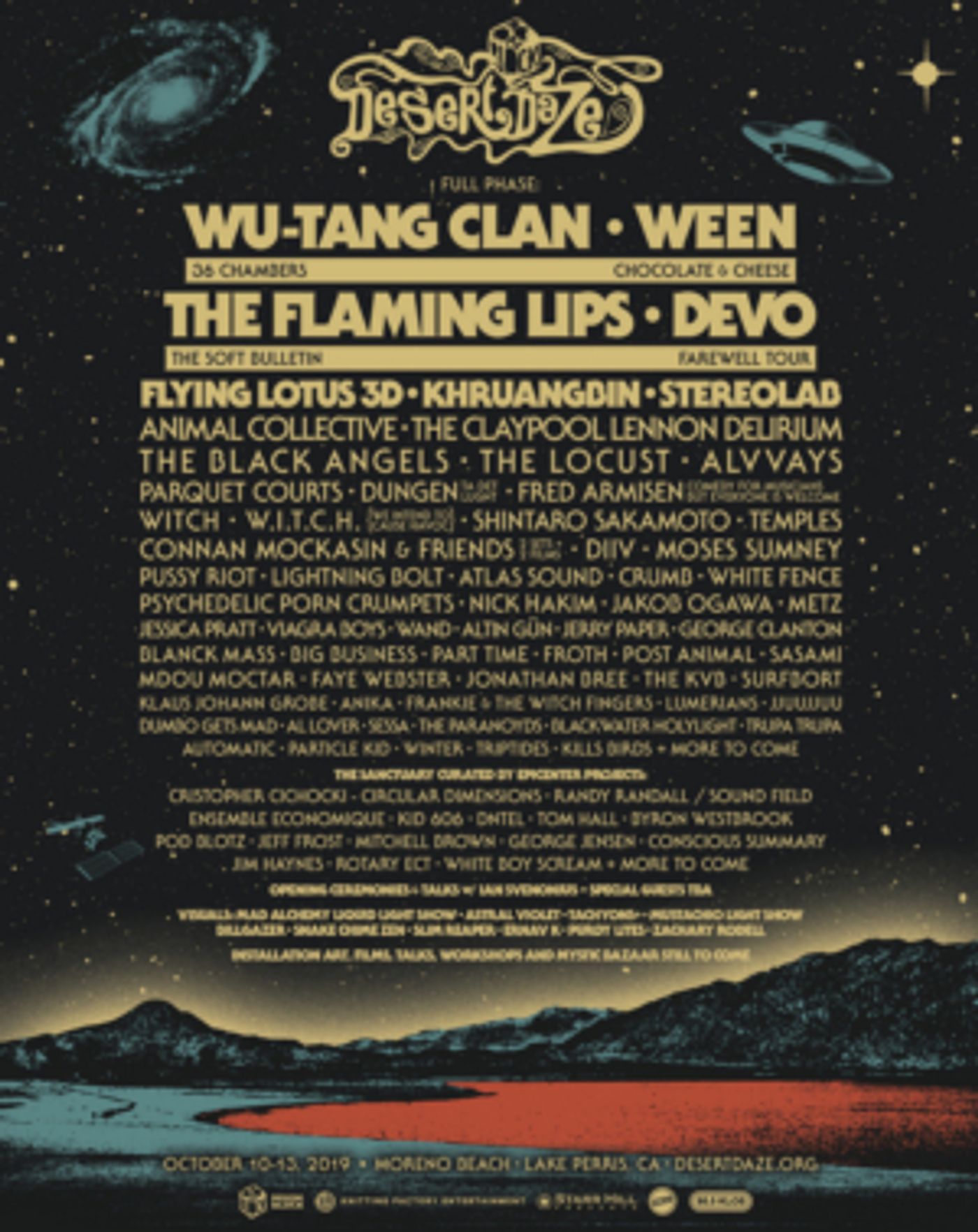 DESERT DAZE Announces Full Lineup with Wu-Tang Clan, Ween, DEVO and More DESERT DAZE Announces Full Lineup with Wu-Tang Clan, Ween, DEVO and More Image