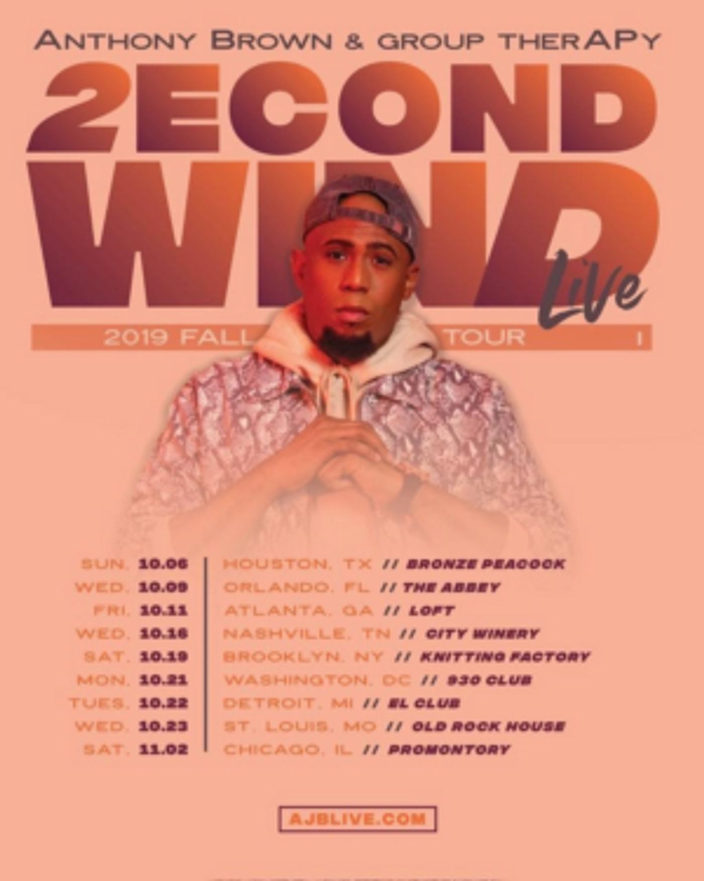 Anthony Brown & Group therAPy Announce 'The 2econd Wind Live Tour' Anthony Brown & Group therAPy Announce 'The 2econd Wind Live Tour' Image