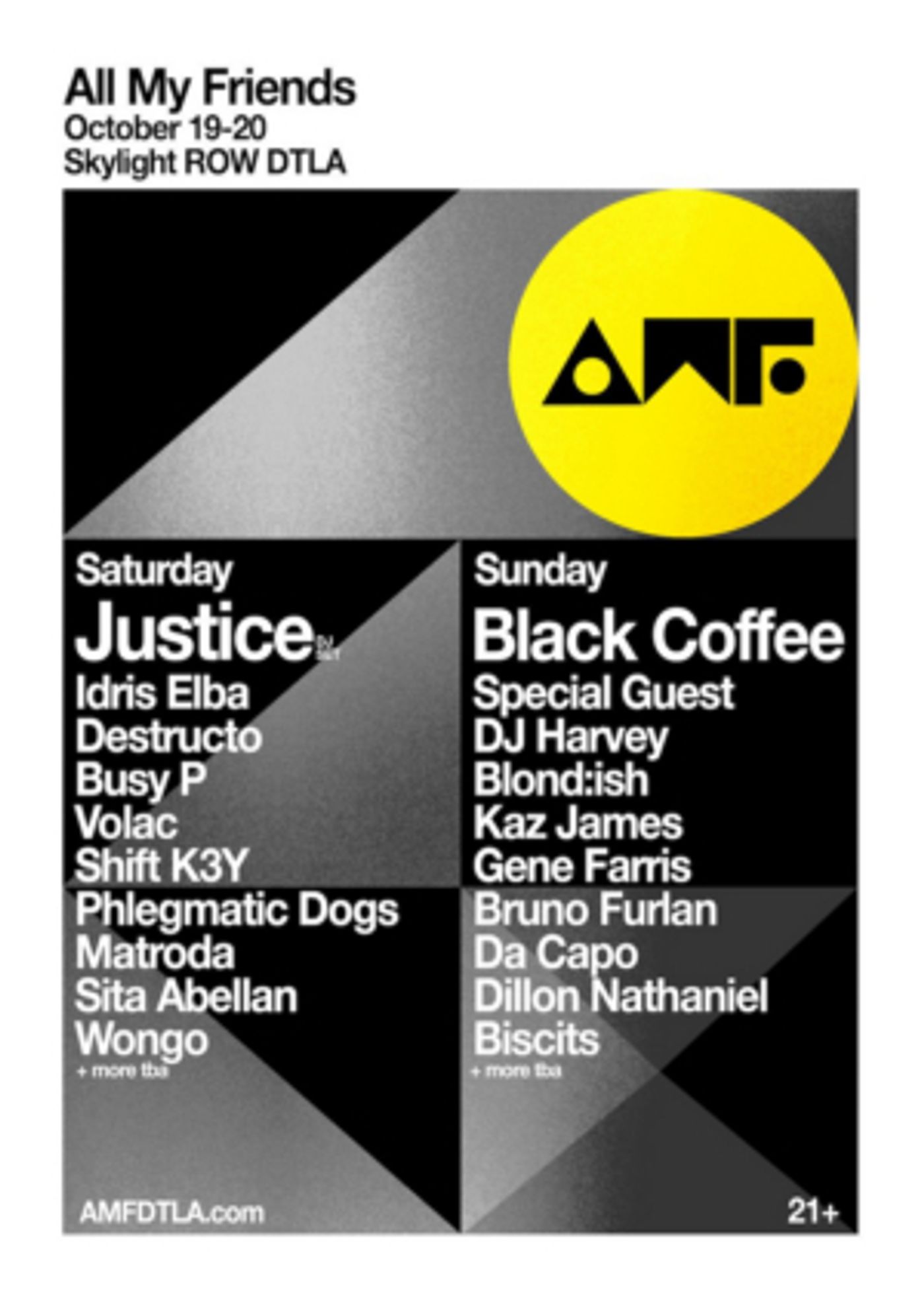 ALL MY FRIENDS Music Festival Announces JUSTICE, Black Coffee, Idris Elba and More ALL MY FRIENDS Music Festival Announces JUSTICE, Black Coffee, Idris Elba and More Image
