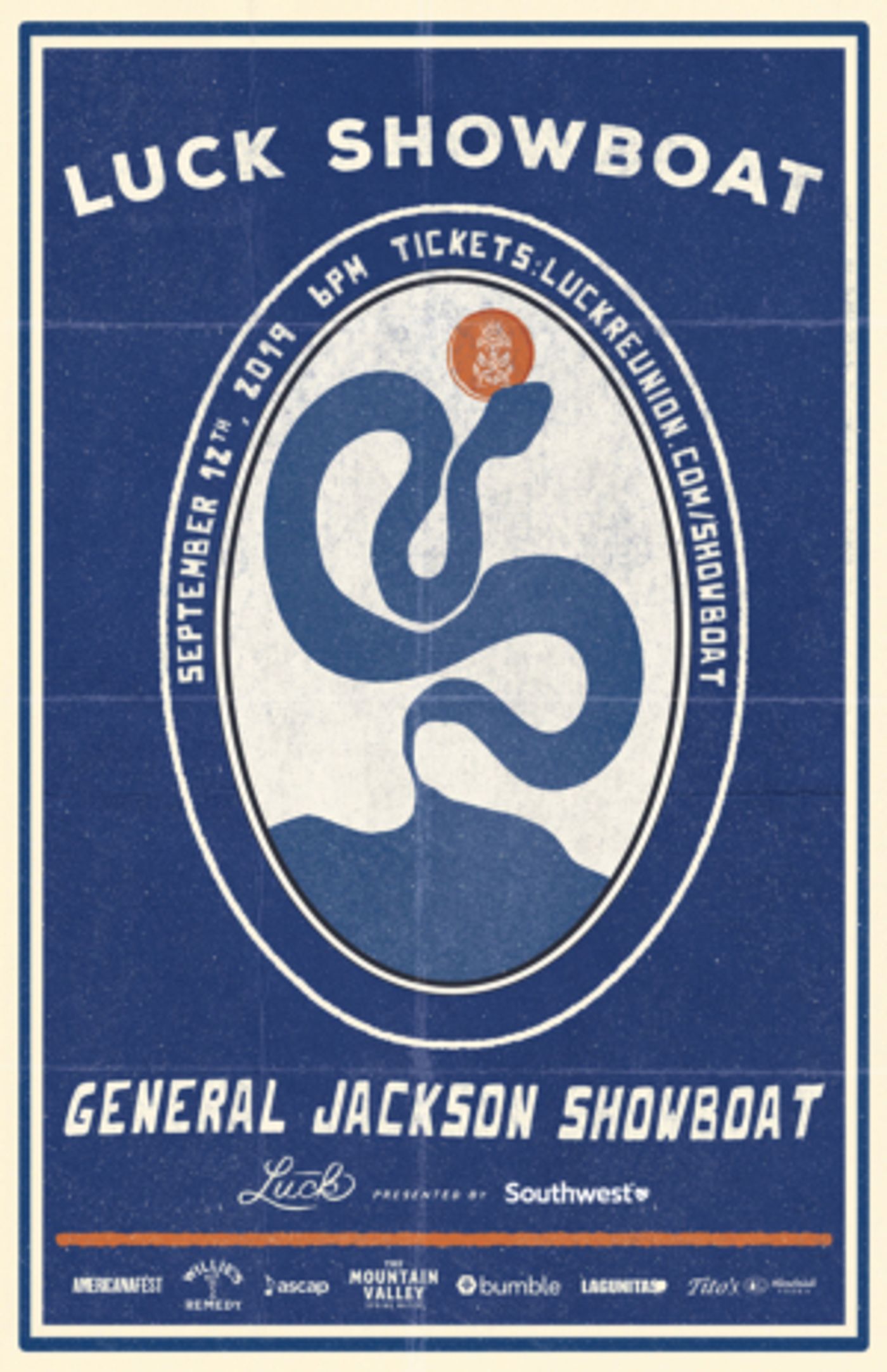 Luck Productions Announces Luck Showboat Presented by Southwest Airlines at AMERICANAFEST 2019  Image