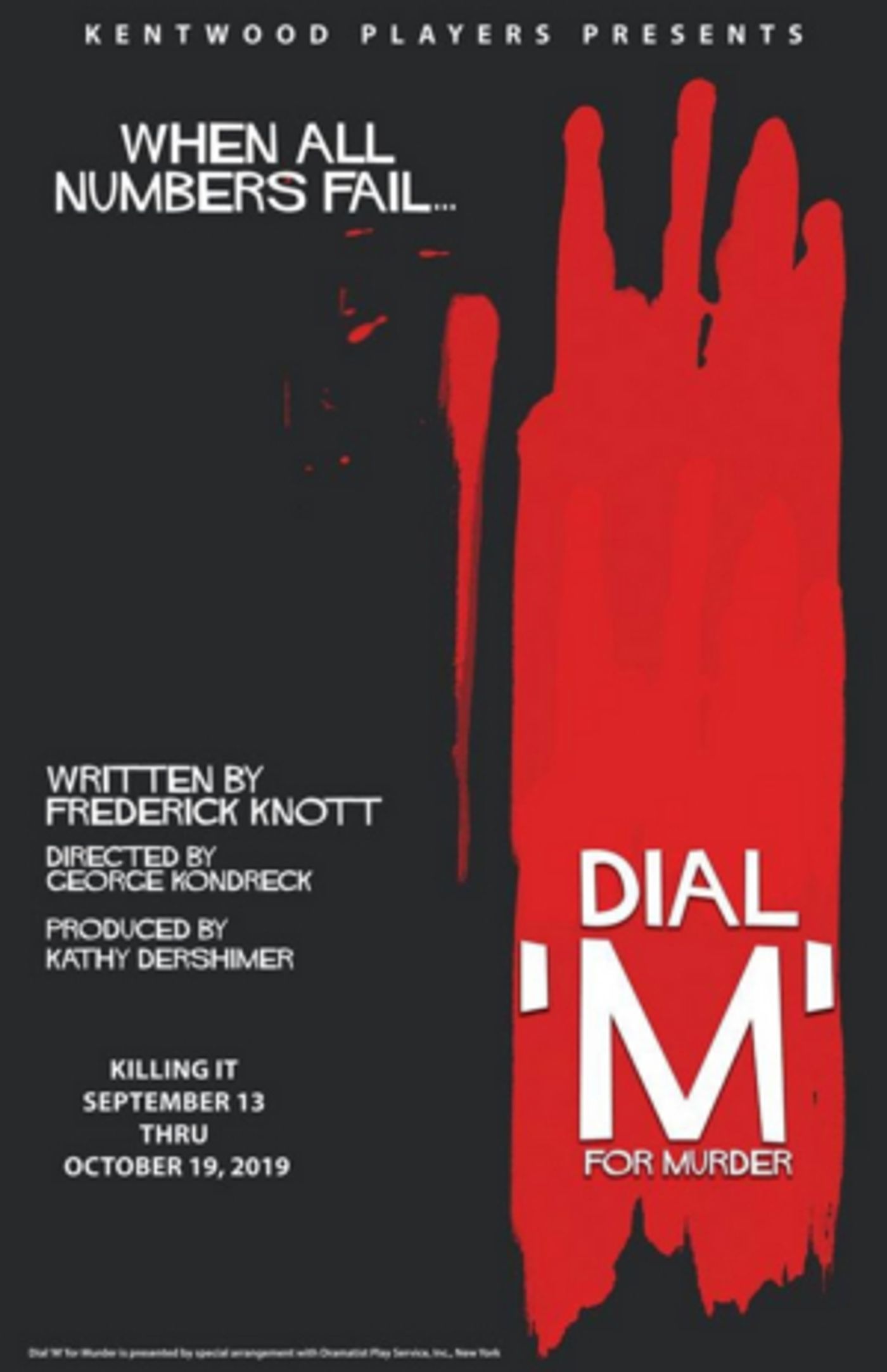 Kentwood Players Presents Suspenseful Thriller DIAL M FOR MURDER Kentwood Players Presents Suspenseful Thriller DIAL M FOR MURDER Image