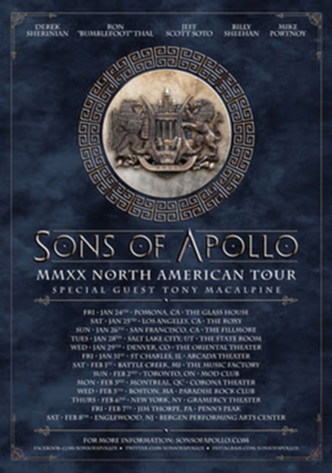 SONS OF APOLLO Announces 2020 'MMXX Tour'  Image