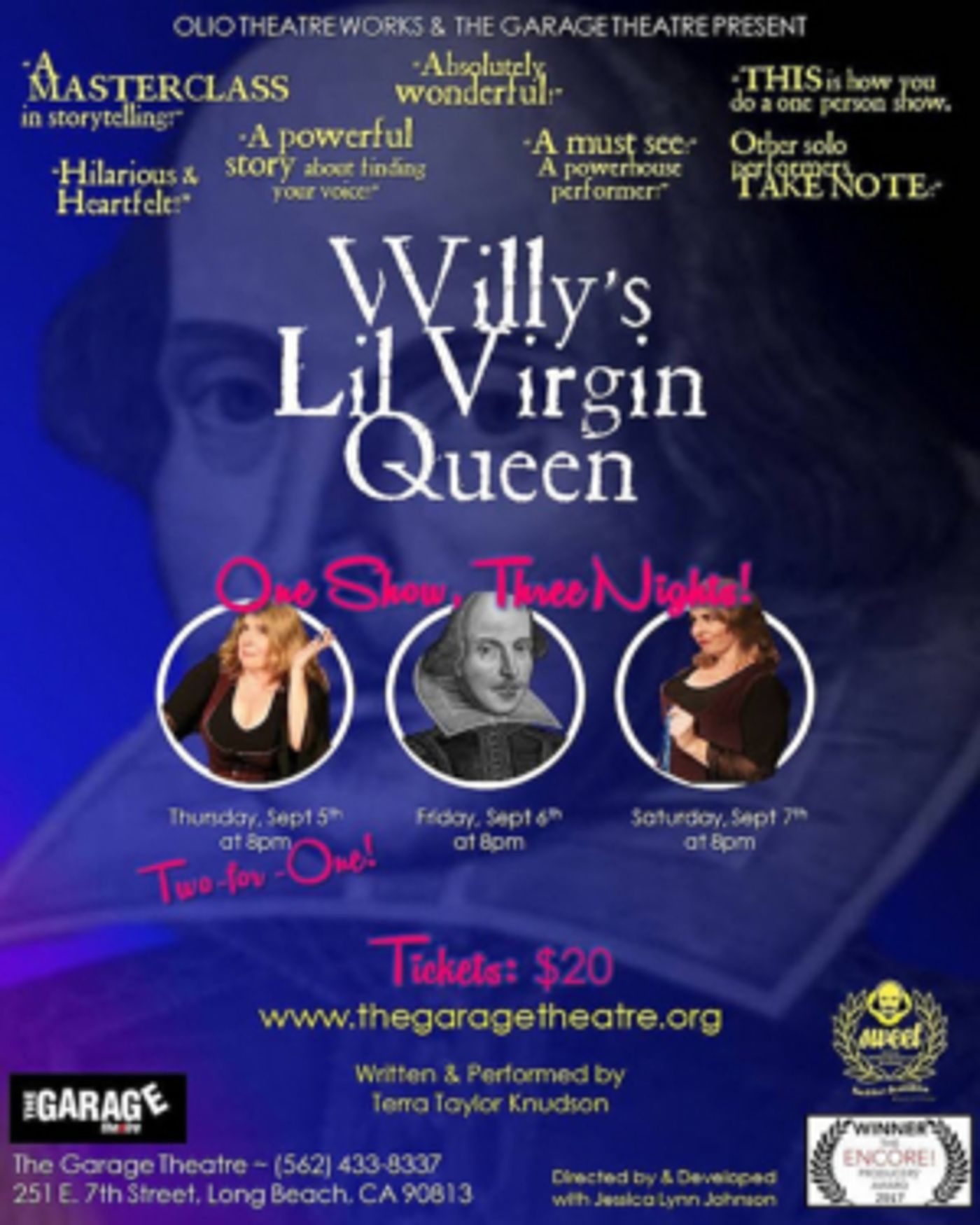 Award-winning Solo Show WILLY'S LIL VIRGIN QUEEN Comes To The Garage Theatre This Week Award-winning Solo Show WILLY'S LIL VIRGIN QUEEN Comes To The Garage Theatre This Week Image