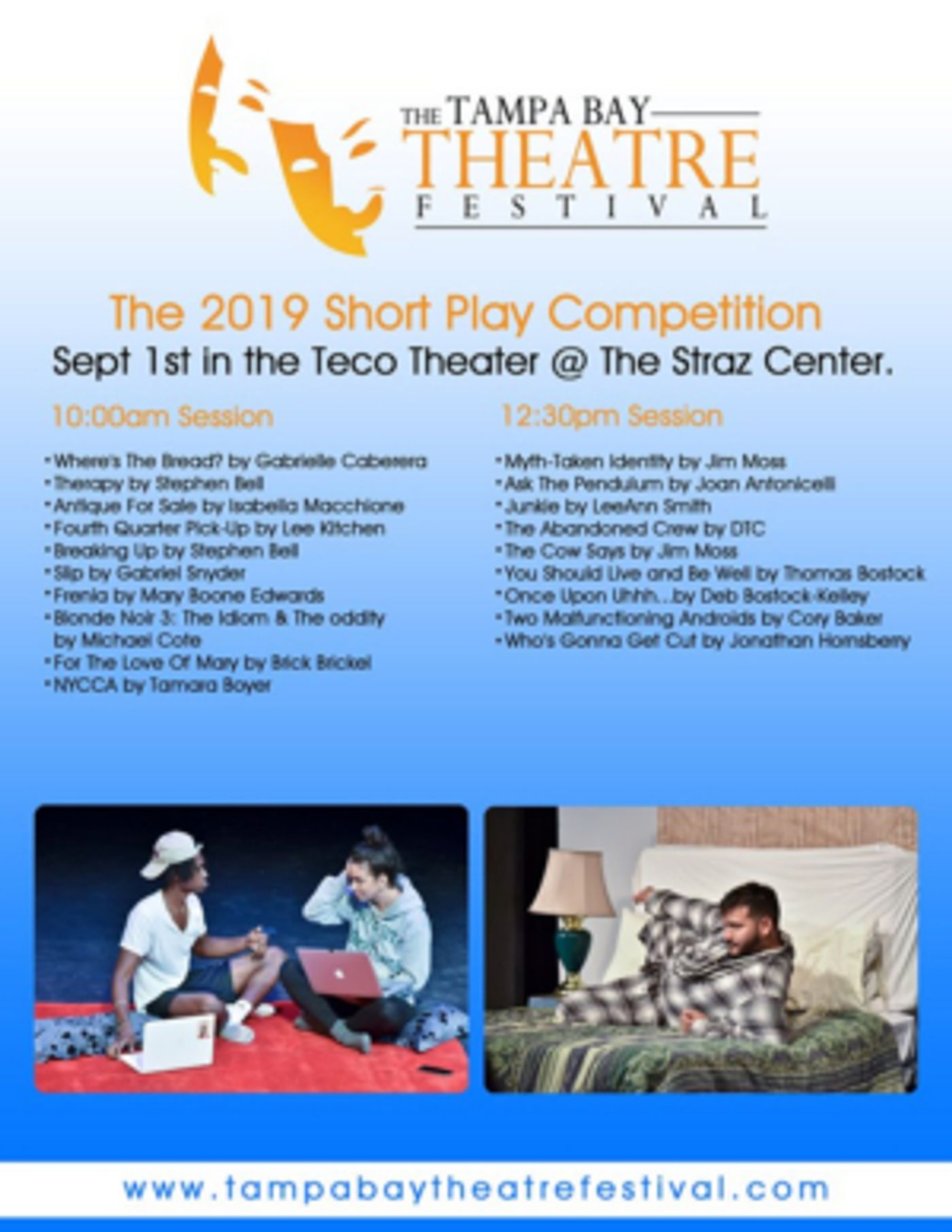 Review: The Highs and Lows of the 2019 Short Play Competition at the Tampa Bay Theatre Festival Review: The Highs and Lows of the 2019 Short Play Competition at the Tampa Bay Theatre Festival Image
