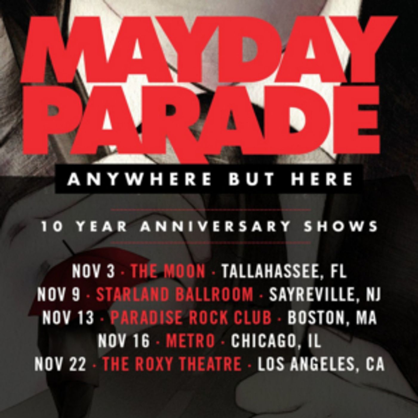 Mayday Parade Announces 'Anywhere But Here' 10th Anniversary Shows  Image