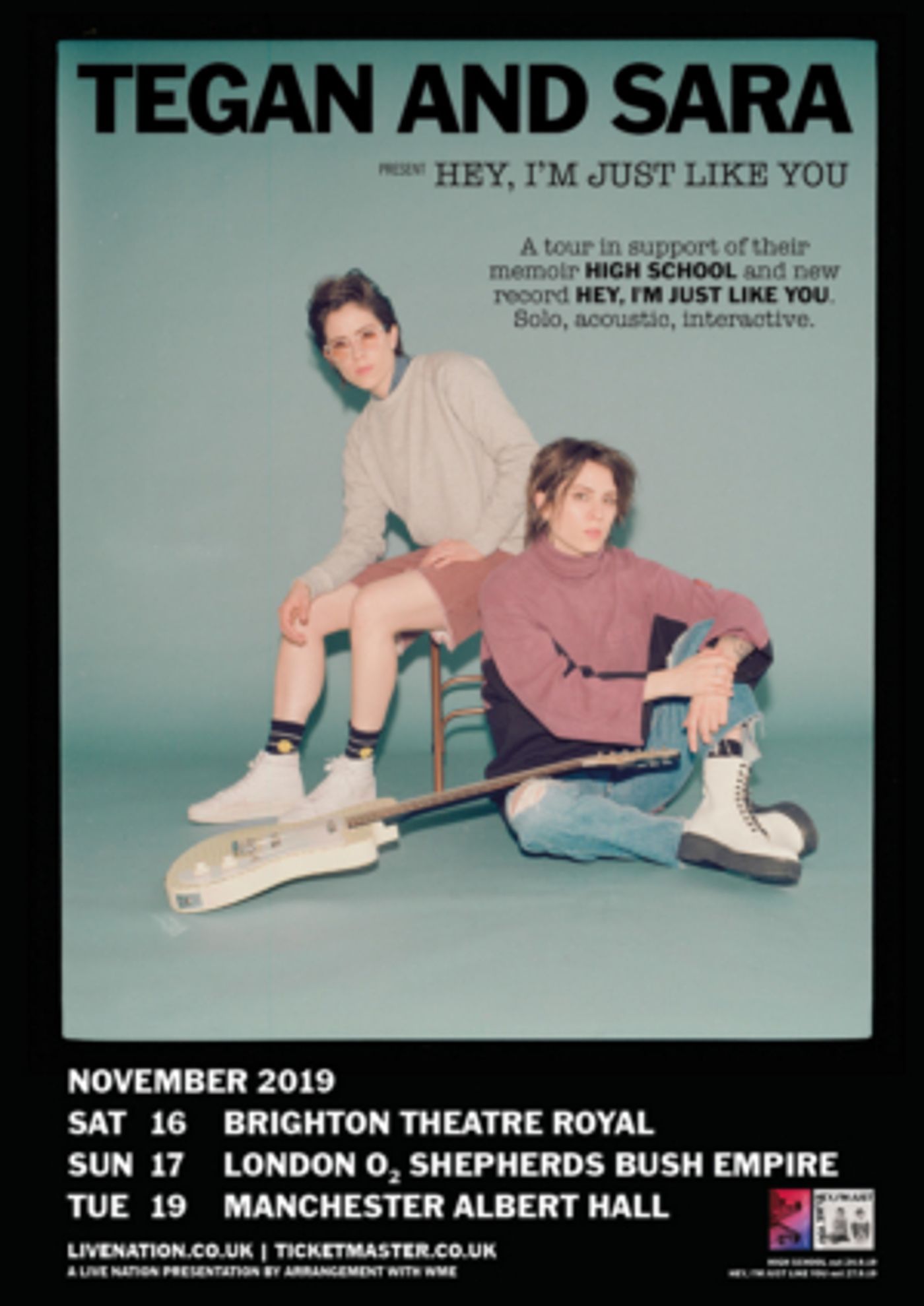 Tegan And Sara Announce 'Hey, I'm Just Like You' Tour  Image