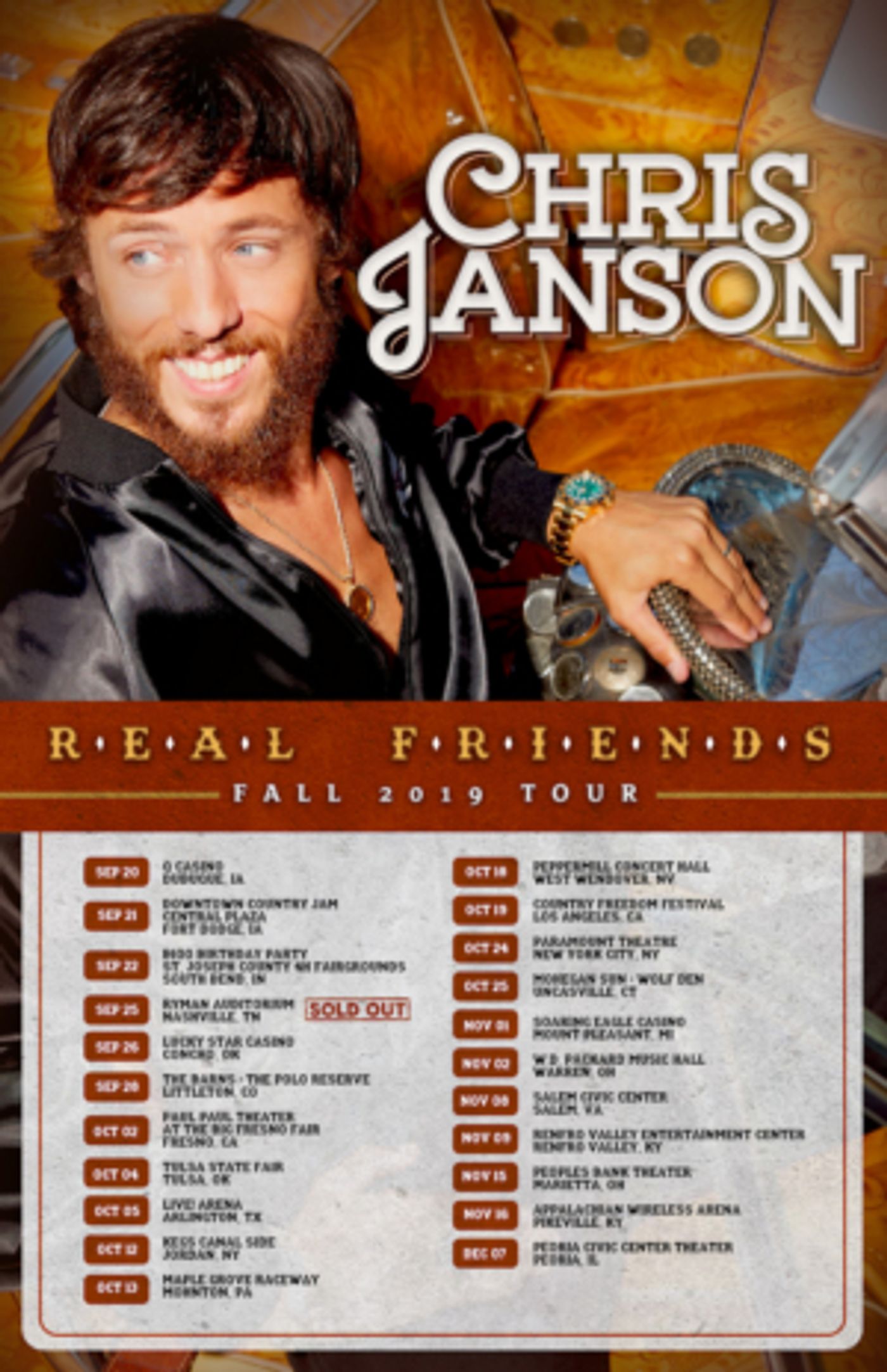 Chris Janson Announces 'Real Friends – Fall 2019' Tour Chris Janson Announces 'Real Friends – Fall 2019' Tour Image