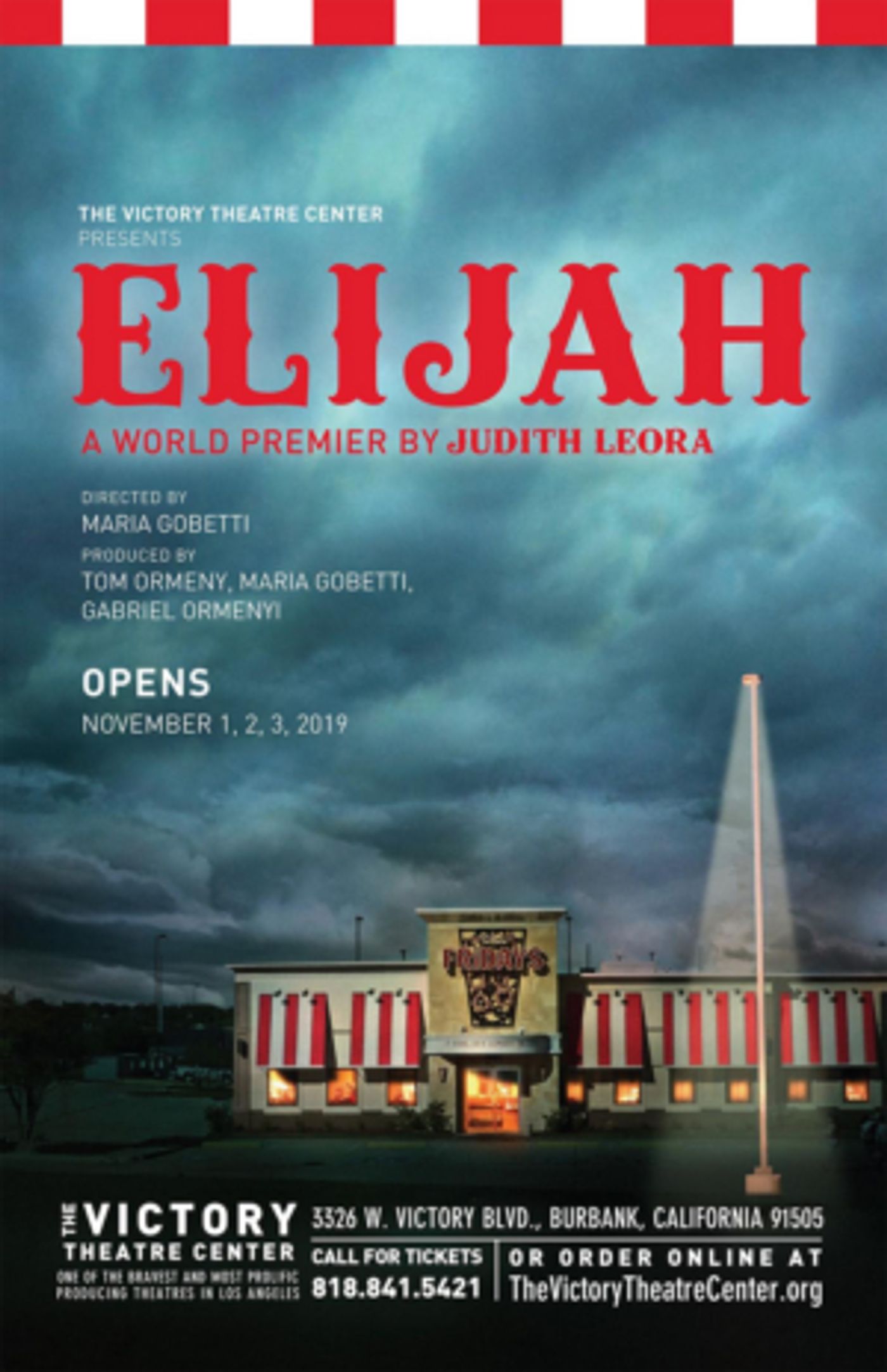 The Victory Theatre Center Presents the West Coast Premiere Of Judith Leora's ELIJAH The Victory Theatre Center Presents the West Coast Premiere Of Judith Leora's ELIJAH Image