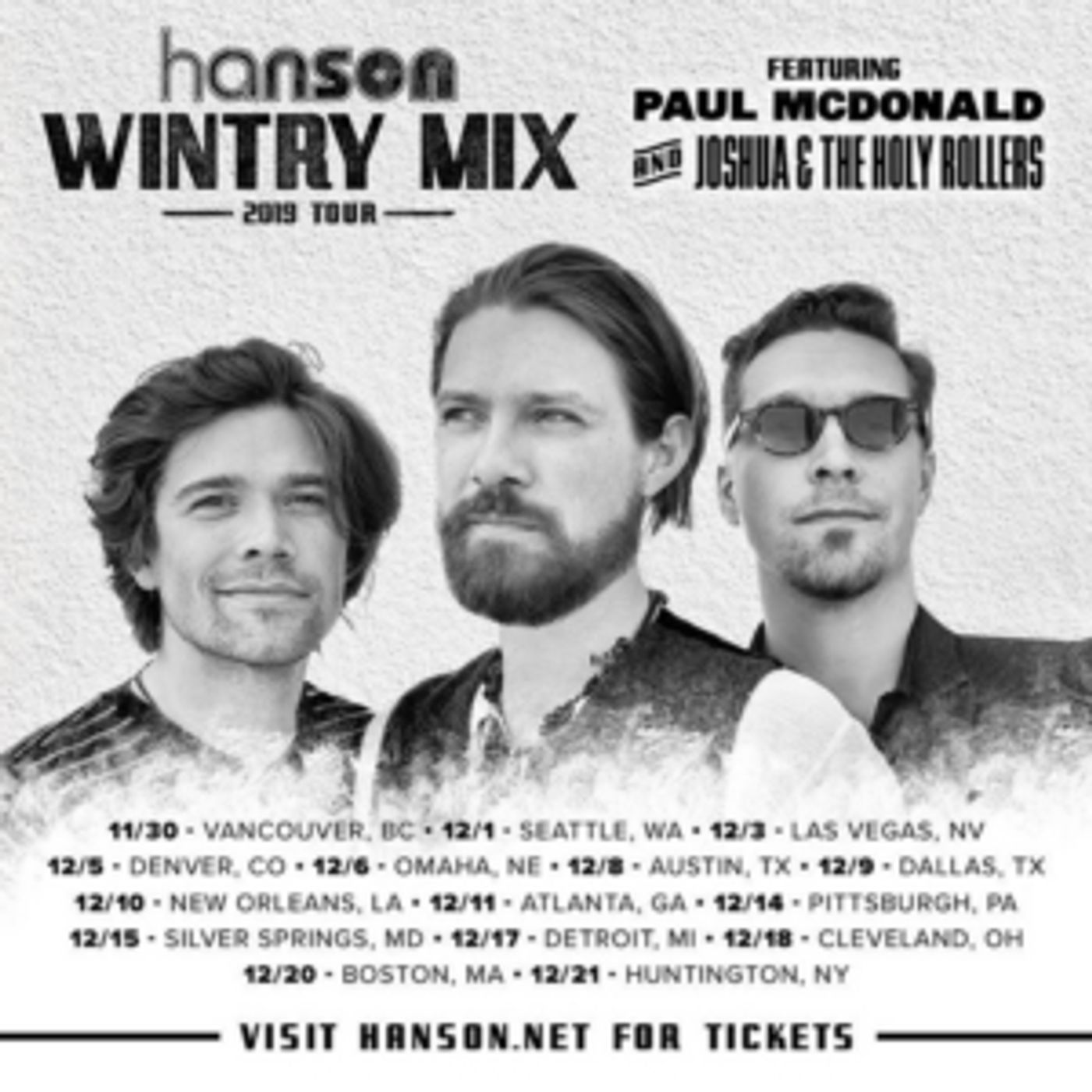HANSON Announces the 'Wintry Mix' Tour  Image