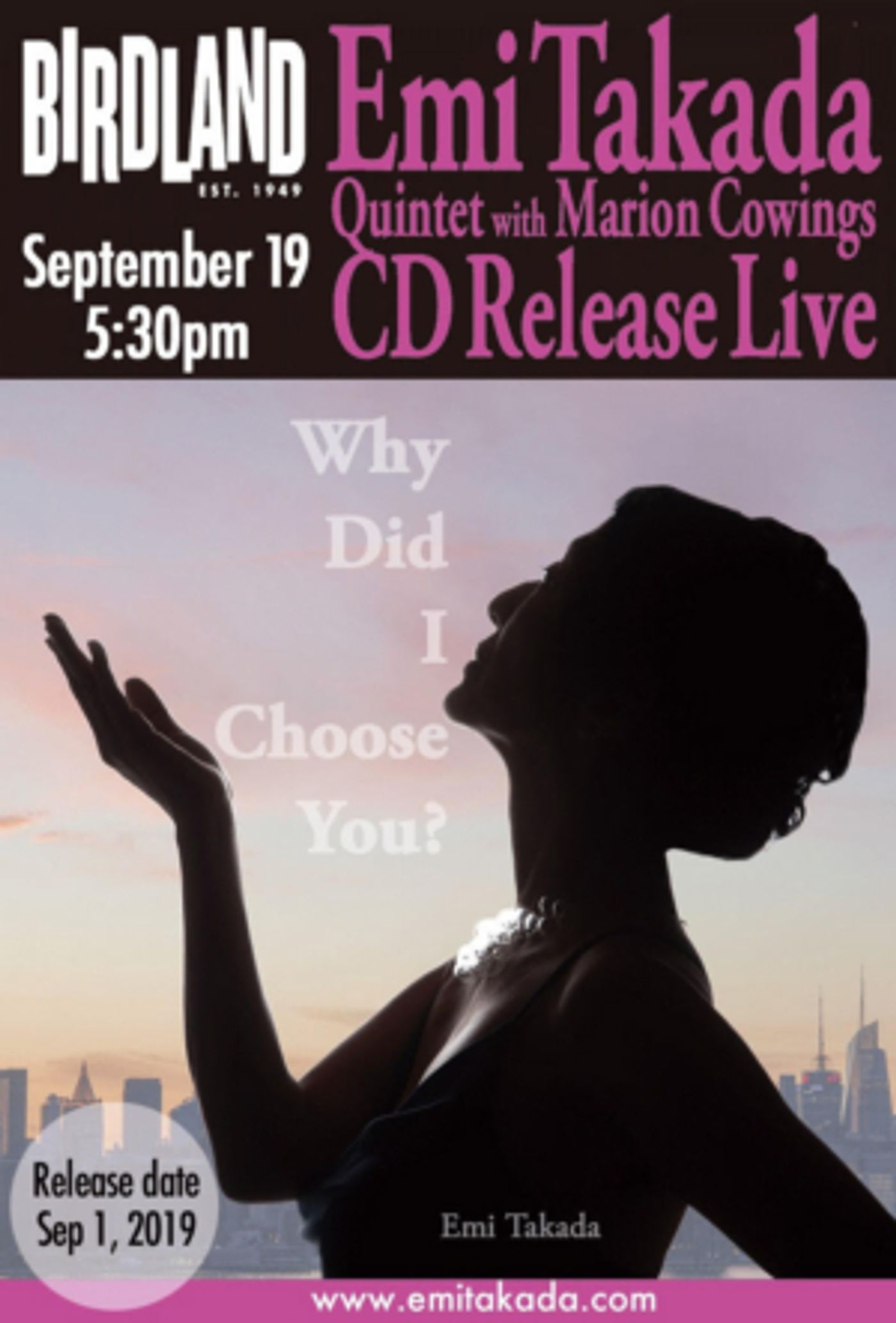 Emi Takada Celebrates New Album Release with Performance at Birdland  Image