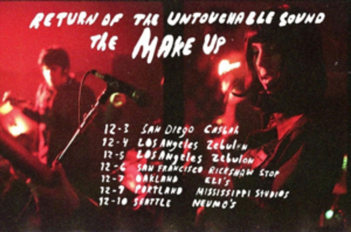 The Make-Up Announce West Coast Tour The Make-Up Announce West Coast Tour Image