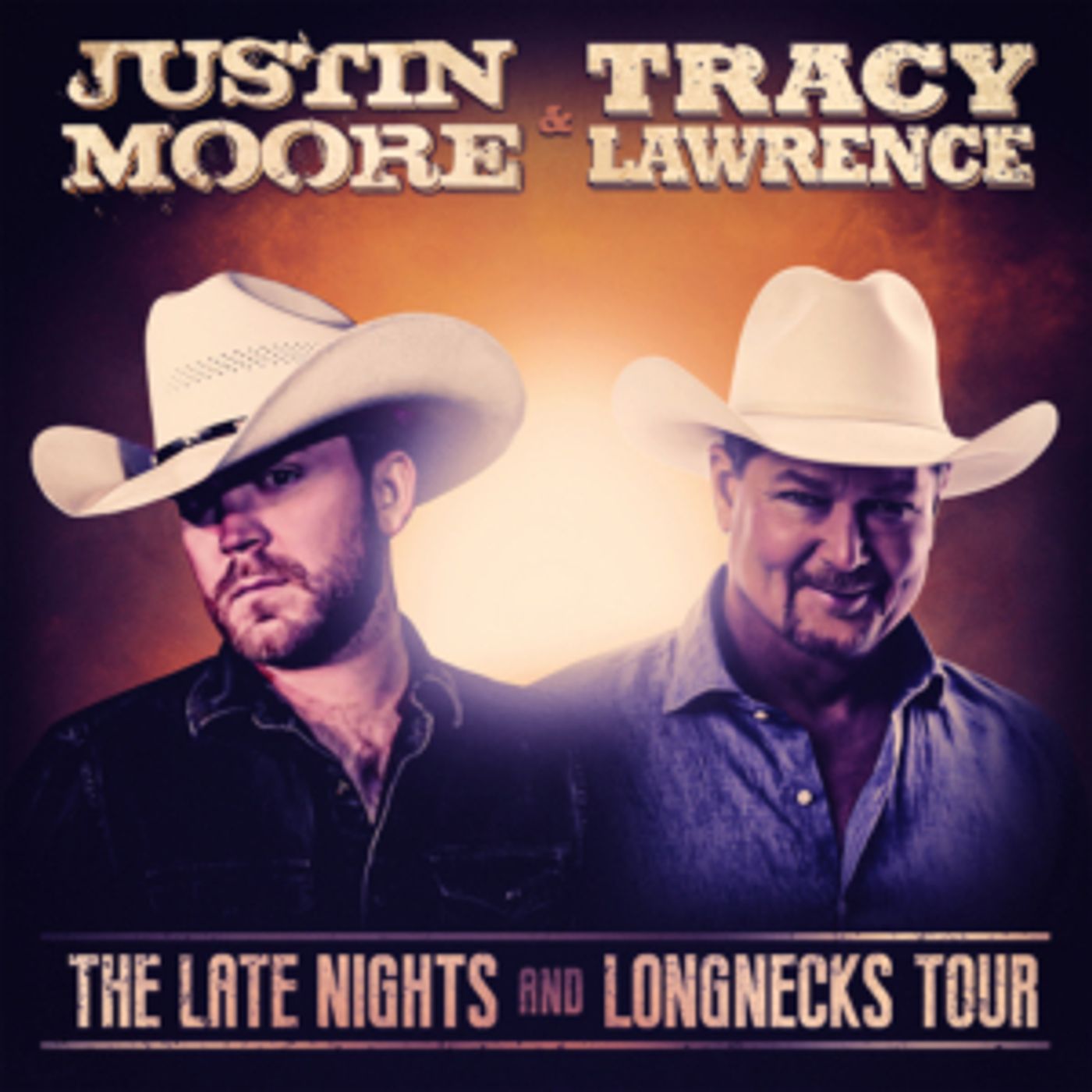 Justin Moore and Tracy Lawrence Announce Late Nights And Longnecks Tour  Image